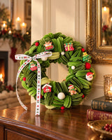 Handmade Pipe Cleaner Christmas Wreath with Charms