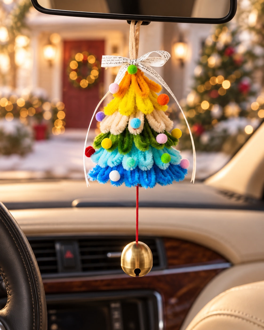 DIY Pipe Cleaner Christmas Tree Car Ornament Kit
