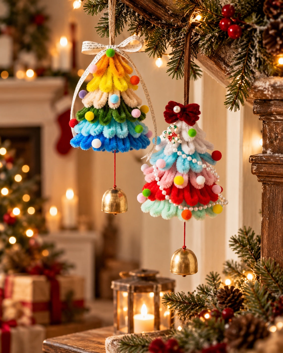 DIY Pipe Cleaner Christmas Tree Car Ornament Kit