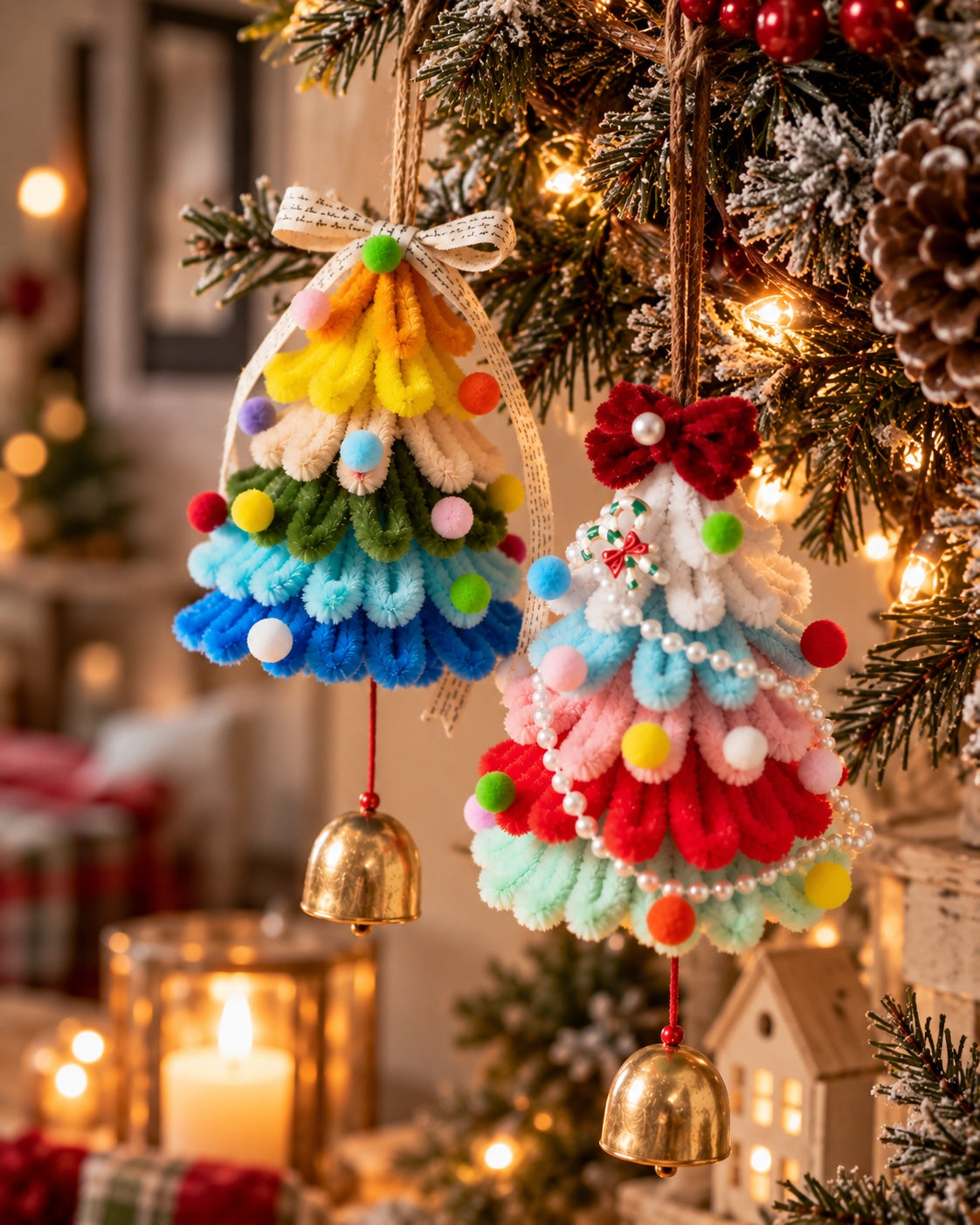 DIY Pipe Cleaner Christmas Tree Car Ornament Kit