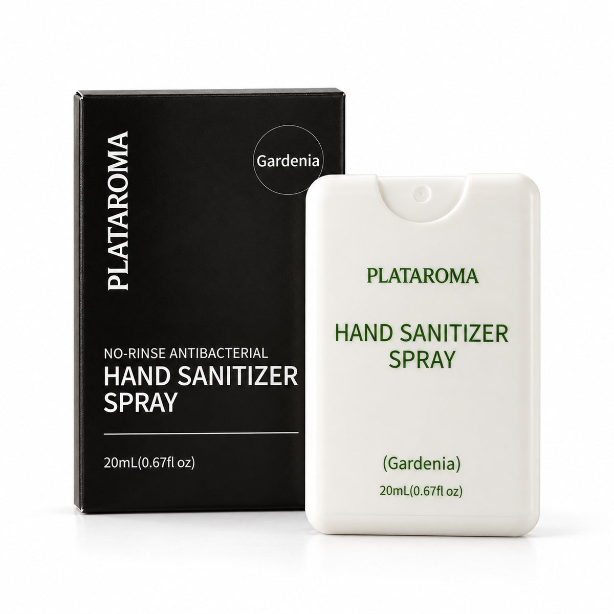 PLATAROMA Gardenia Hand Sanitizer Spray 20ml – Pocket-Sized No-Rinse Hand Sanitizer
