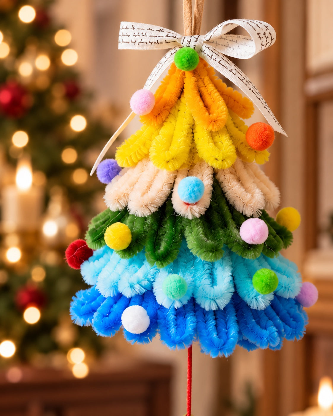 DIY Pipe Cleaner Christmas Tree Car Ornament Kit
