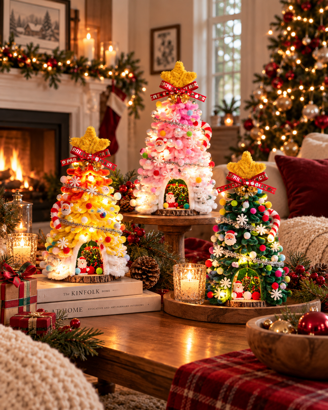 DIY Pipe Cleaner Christmas Tree Kit with Lights